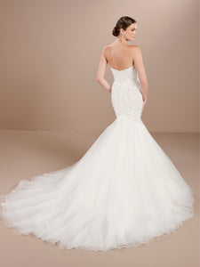 Strapless Mermaid With Detachable Over Skirt In Ivory