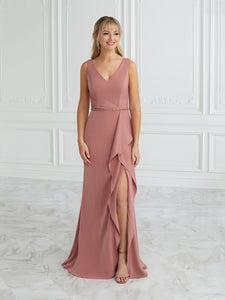 Hand-Beaded Crepe Fit-And-Flare Gown In Mauve