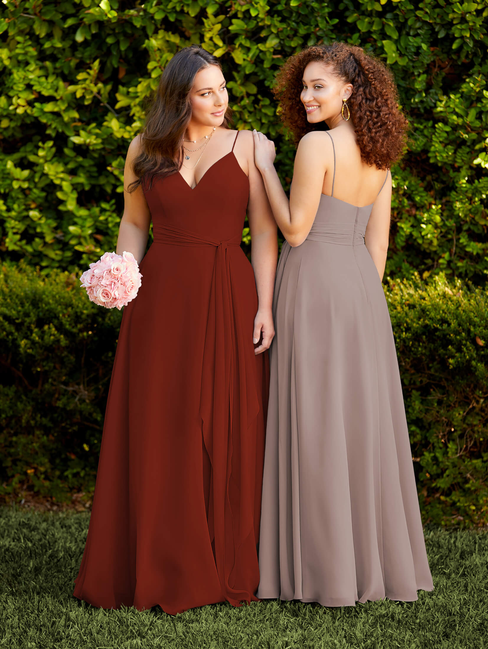 truffle colored bridesmaid dresses